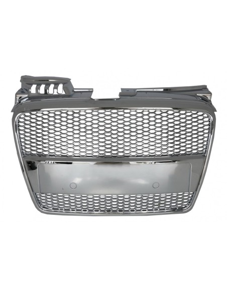 Badgeless griglia anteriore per Audi A4 B7 Limousine Avant Cabrio (04-09) Cromo