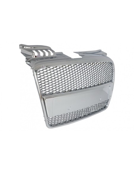 Badgeless griglia anteriore per Audi A4 B7 Limousine Avant Cabrio (04-09) Cromo