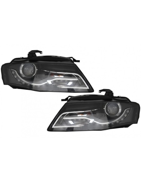 Xenon Fari LED DRL Luci di marcia diurna per AUDI A4 B8 8K (09.07-10.11) - Nero