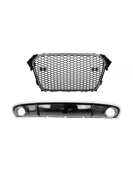 Badgeless griglia anteriore w/ paraurti diffusore e per AUDI A4 B8 Limo Avant Facelift (12-15)