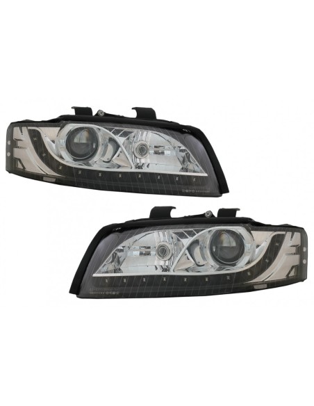 Fari per AUDI A4 B6 8E (01-04) LED DRL Look Black (RHD)