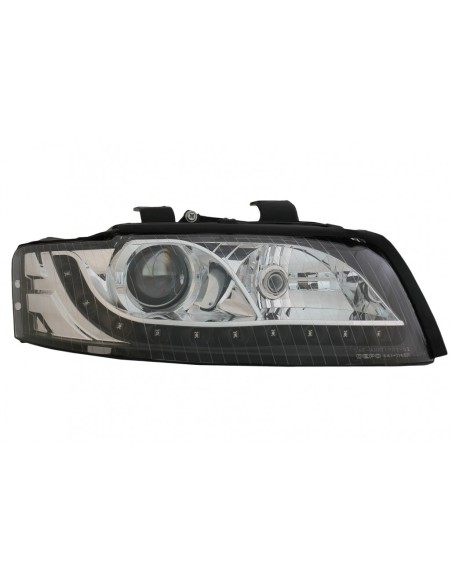 Fari per AUDI A4 B6 8E (01-04) LED DRL Look Black (RHD)