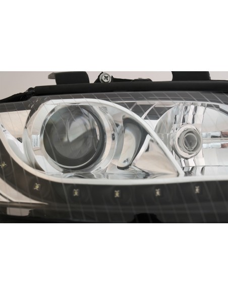 Fari per AUDI A4 B6 8E (01-04) LED DRL Look Black (RHD)