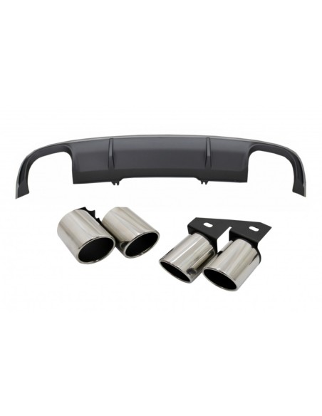 Valance Diffusore Paraurti Posteriore Audi A4 B9 8W (16-18), Avant w/ Tubi Scarico