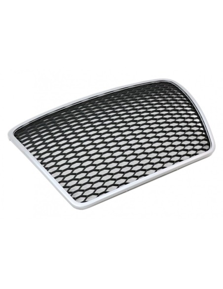 Badgeless griglia anteriore Audi A6 4F C6 (04-11) Honeycomb RS Design bordo argento