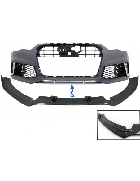 Paraurti anteriore in carbonio reale per Audi A6 C7 4G RS6 (11-18)