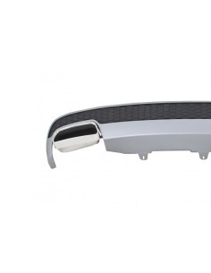 Paraurti posteriore Valance diffusore con scarico per Audi A6 4G Limousine (11-14) Facelift Look 2