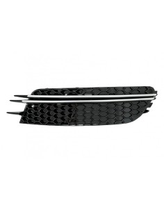 Coperture griglie laterali paraurti per Audi A6 con inserti neri e spazzolato alluminio 2