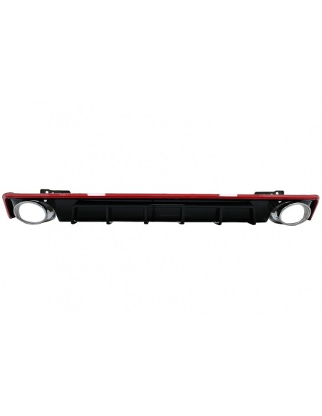 Paraurti posteriore Valance diffusore rosso RS6 Design per A6 C8 Avant Sedan.