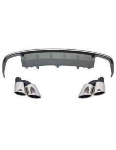 Paraurti posteriore Valance diffusore S6 Design per A6 4G Facelift Berlina Limousine.