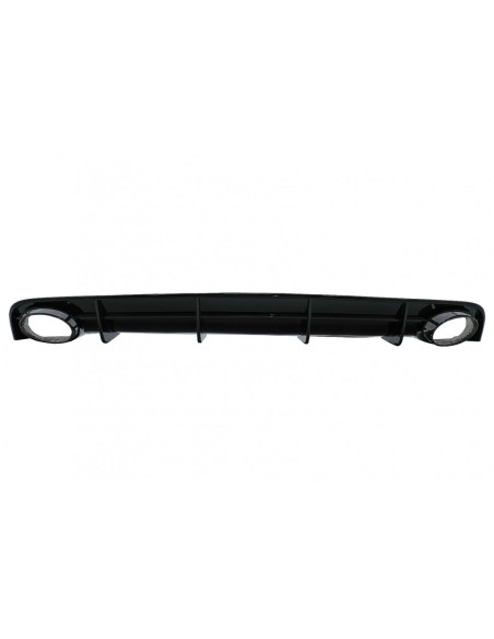 Paraurti posteriore Valance diffusore RS6 Design nero per A6 4G Facelift (15-18).