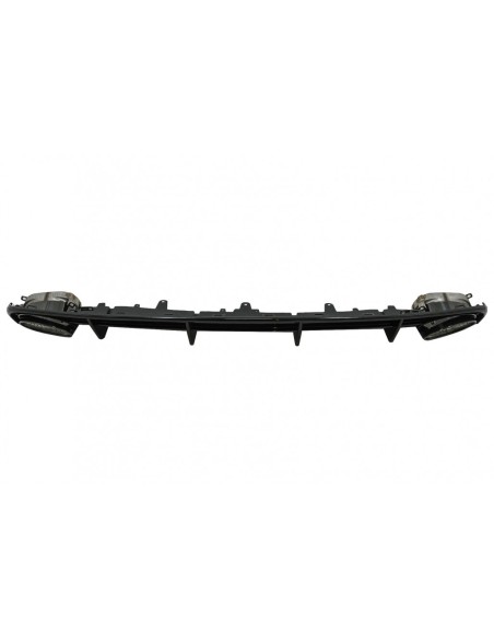 Paraurti posteriore Valance diffusore RS6 Design nero per A6 4G Facelift (15-18).