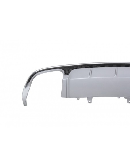 Paraurti posteriore Valance diffusore con scarico e griglia per Audi A6 4G Facelift (15-18) Limousine Avant RS6 Design.