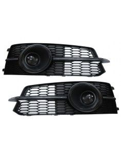 Paraurti inferiore griglia ACC copre griglie laterali per Audi A6 C7 4G S Line Facelift (15-18) Black Edition.