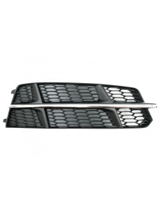 Paraurti inferiore griglia copre griglie laterali per Audi A6 C7 4G S-Line Facelift (15-18) Nero Chrome. 2
