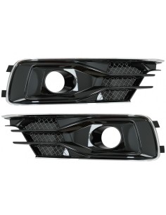 Paraurti inferiore griglie laterali copre per AUDI A6 C7 4G Facelift (15-18) Black Edition.