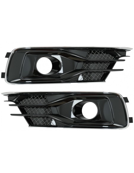 Paraurti inferiore griglie laterali copre per AUDI A6 C7 4G Facelift (15-18) Black Edition.