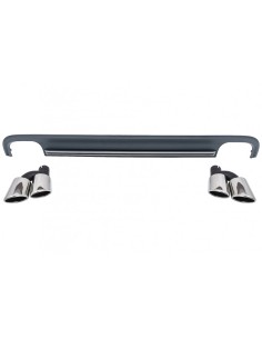 Paraurti posteriore Valance diffusore con scarico suggerimenti S7 Facelift Design per Audi A7 4G (10-14).