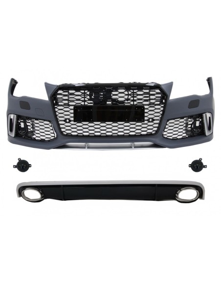Paraurti anteriore w/ diffusore per AUDI A7 4G Pre-Facelift (10-14) RS7 Design