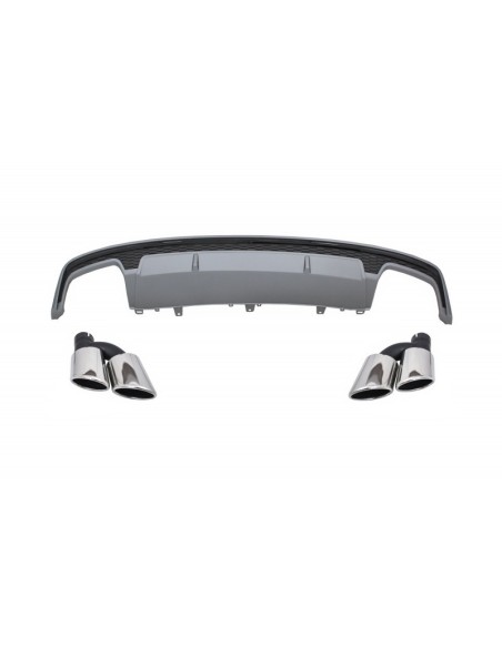 Paraurti posteriore Valance diffusore d'aria w/ scarico tubi di coda per AUDI A7 4G Facelift (15-18) S7 Design