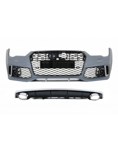 Paraurti anteriore w/ griglia e paraurti posteriore Valance diffusore e scarico suggerimenti RS7 Design