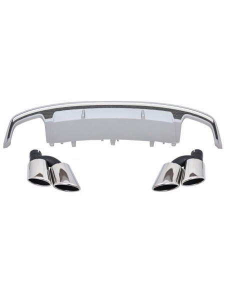 Paraurti posteriore Valance diffusore d'aria w/ scarico per Audi A7 4G Facelift (15-18) S7 Design solo