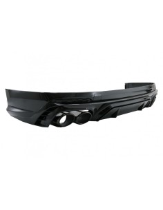 Paraurti posteriore Spoiler Valance diffusore doppia uscita per Audi Q5 SUV FY S-Line (18-) punte nere 2