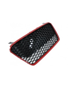 Griglia Ant. Audi R8 42 1st Gen. Facelift (13-15) RS Nero Lucido Rosso 2