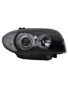Fari BMW Serie 1 E81 E82 E87 E88 (04-11) Angel Eyes 2 Halo Nero 2