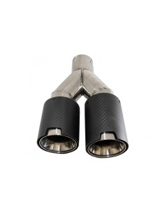 Universale scarico silenziatore punta fibra carbonio opaco finitura LH ingresso 6cm-2.36inch 2