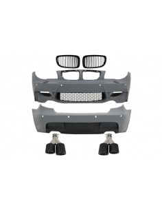 Kit per BMW 1 Serie E81 E87 Hatchback (04-11) Design w/ scarico fibra di carbonio