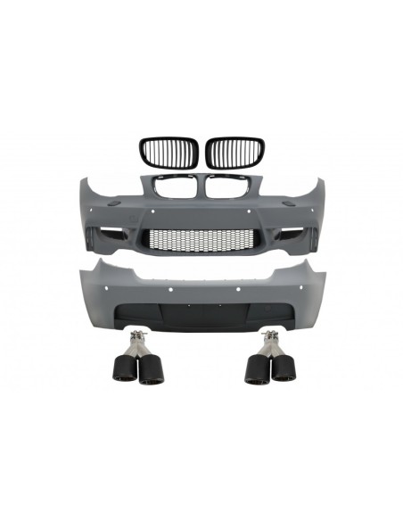 Kit per BMW 1 Serie E81 E87 Hatchback (04-11) Design w/ scarico fibra di carbonio