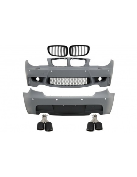 Kit per BMW 1 Serie E81 E87 Hatchback (04-11) M Sport Design w/ scarico fibra di carbonio