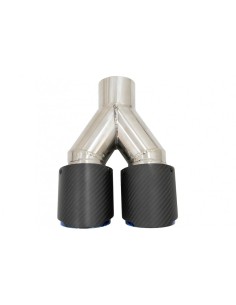 Universale scarico silenziatore punta opaca fibra di carbonio blu finitura Limited Edition Inlet 6.3cm 2