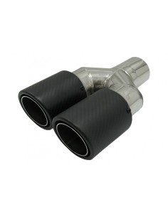 Scarico universale Muffler Tip opaco in fibra di carbonio ingresso 5,8 cm lato sinistro 2