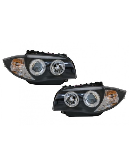 CCFL Angelo Occhi Fari per BMW 1 Serie E87 E81 E82 E88 (04-11) Nero