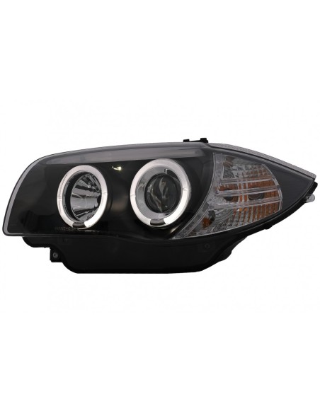Angelo occhi fari per BMW 1 Serie E81 E82 E87 E88 (04-11) Nero
