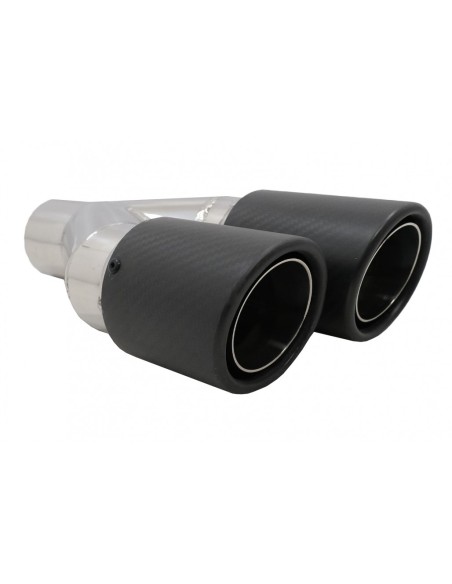 Universale scarico Muffler Tip fibra di carbonio finitura opaca lato sinistro
