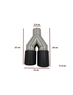 Universale scarico Muffler Tip fibra di carbonio finitura opaca lato sinistro 2