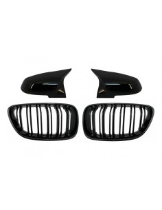 Le griglie centrali del rene doppia striscia w/coperture dello specchio per BMW 2 serie F22 F23 (14-up) M