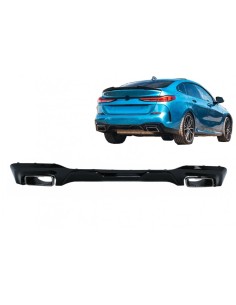 Paraurti posteriore Valance diffusore w/ Chrome scarico suggerimenti per BMW 2 Serie F44 Gran Coupé (-up) M235I Design