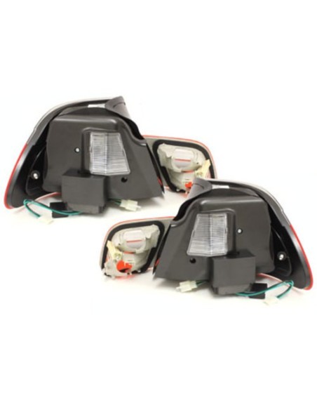 Fanali posteriori a LED per BMW E46 2D Cabrio (00-05) Rosso-Fumo