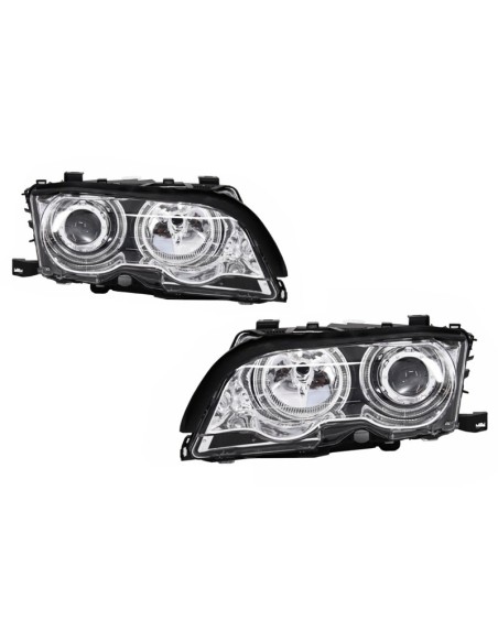 Angelo Occhi Fari per BMW 3 Serie E46 Coupe-Cabrio (1998-03) Chrome Edition