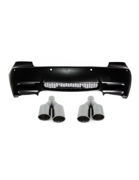 Paraurti Posteriore BMW Serie 3 E92-E93 (06-10) Design M3 con Quad Scarico Nero