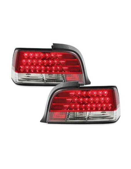 Fanali Posteriori a LED per BMW E36 Coupé 92-98 - Cristallo Rosso