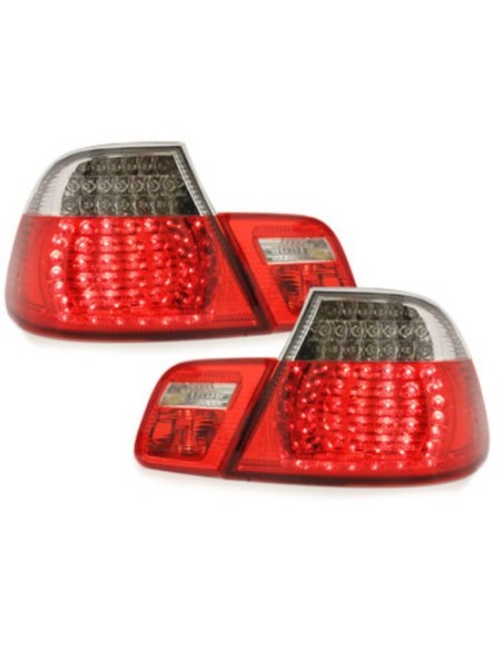 Fanali Posteriori a LED per BMW 3 Serie E46 2D Coupé Facelift (03-06) - Rosso-Cristallo