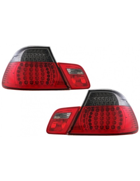 Fanali Posteriori a LED per BMW Serie 3 E46 Coupé 2D (1998-03) - Rosso-Nero