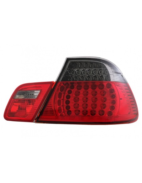 Fanali Posteriori a LED per BMW Serie 3 E46 Coupé 2D (1998-03) - Rosso-Nero