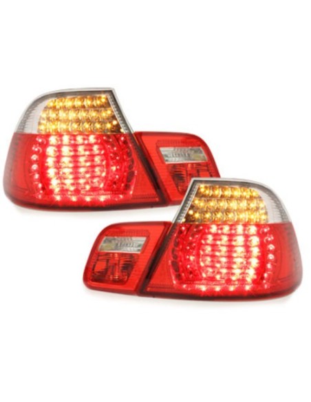 Fanali Posteriori a LED per BMW E46 Coupé Facelift 03-06 - Rosso-Cristallo (Set da 4)