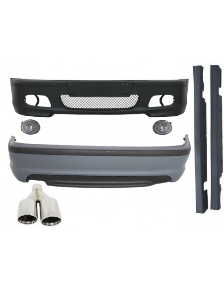 Corredo per BMW 3 Serie E46 4D Sedan (1998-04) M-Technik Design w/ Silenziatore di Scarico